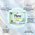 PURE Extra Care XXL 320mm – Ultra Thin Heavy Flow Pads | 8 Pads | Sanitary Pad | Sumitomo SAP | Leak Guard. 