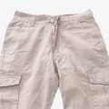 Cream Brown Cotton Cargo Pant For Men. 