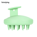Sutuiying Soft Silicone Hair Shampoo Brush Scalp Massage Hairbrush Hair Luxury Care Tools Wet and Dry Shower Bath Spa Tools Holloween Gifts. 