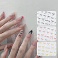 Minimalist Line Bow Nail Art Stickers Decal Ultra-Thin Self Adhesive Nail Stickers For Nail Art Decoration Nail Decals For Women Cologo. 