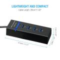 4 Port USB 3.0 Multi High Speed HUB Splitter USB Expansion for Desktop Laptop. 