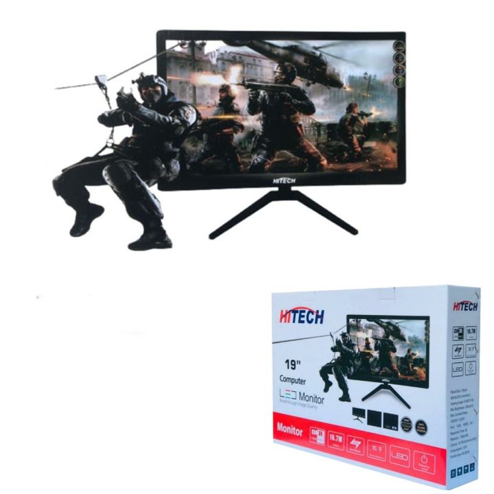 Hitech%2019"%20Led%20Monitor%20With%20VGA%20&%20HDMI%20Supported%20-%20Image%203
