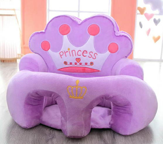 Soft and Cute Princess Crown Shaped Baby Seat by Mamubox Nepal (Purple)