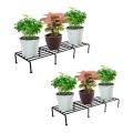 SALCKO Set Of 2 Pieces Rust Resistant 24-Inch Metal Plant Stand for Indoor and Outdoor Use - Durable and Elegant. 