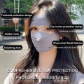 Ice Silk Full Face Sun Mask Women Summer Anti-Ultraviolet Riding Face Gini Sun ZH. 