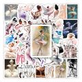 Artsy Home 50pcs Ballet Dance Stickers for Scrapbook Journal Diary Laptops and Cellphone Cover. 