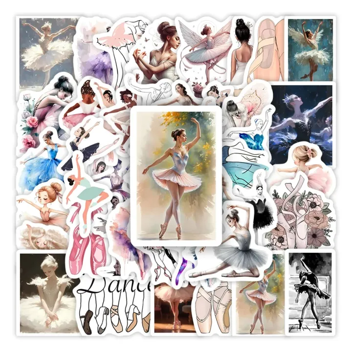 Artsy%20Home%2050pcs%20Ballet%20Dance%20Stickers%20for%20Scrapbook%20Journal%20Diary%20Laptops%20and%20Cellphone%20Cover%20-%20Image%204