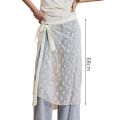 ​​Fashion Sheer Lace​​ Lace Up Skirt See-Through Skirt​​ ​​Adjustable Ties​​ ​​Lace Half Skirt​​ ​​Lightweight ​​Glitter Sequins​​ ​​Tie-Up Waist Apron​​ ​​Beach Cover Up​​. 