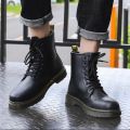 Black Classic Top Boot For Mens With Stiching. 