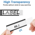 100 Pack Magnetic Label Holder C Channel Magnetic Labels, Magnetic Data Card Holder with Clear Plastic Protector. 