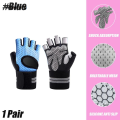 Wenefang 1Pair Half Finger Gym Fitness Gloves with Wrist Wrap Support for Men Women Crossfit Workout Power Weight Lifting Equipment. 