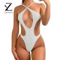 KEBETEMEZentora Women Beach Monokini Lace Up Backless MonokinLuxuryi Swimsuit for Beach Water Sports Solid Color Swimwear. 