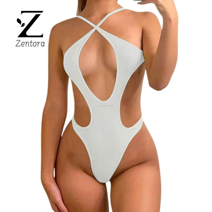 KEBETEMEZentora%20Women%20Beach%20Monokini%20Lace%20Up%20Backless%20MonokinLuxuryi%20Swimsuit%20for%20Beach%20Water%20Sports%20Solid%20Color%20Swimwear%20-%20Image%205