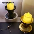 Ranggense Portable 2 Pcs Romantic Durable Geometric Candlestick Stylish Lightweight Candle Holder Unique Metal Candle Cup Birthday. 