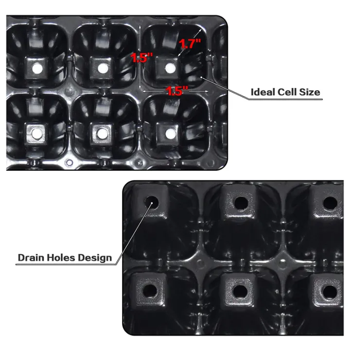 NAMUNY%2010%20Pack%20Seed%20Tray,%2072%20Cell%20Seedling%20Trays%20with%20Drain%20Holes,%20Reusable%20Seed%20Kit,%20Mini%20Propagator%20Plant%20-%20Image%203