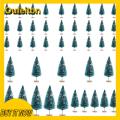 Oufeiton Modern Holiday Tree Mini Christmas Tree Set with Wooden Base Colorful Decorations for Home Party Diy 24/45 Pcs Reusable Artificial Pine. 