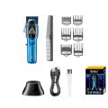 Kemei Professional Hair Clipper Barber Cordless Hair Trimmer Electric Hair Cutting Machine Powerful Magnetic Motor 9000RPM 10W. 