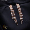 18k Gold Plated Earring With  American Diamond. 