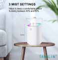 Humidifier For Bedroom, Home, Large Rooms, Whole House, Baby Room And Office, Plant Humidifier For Indoor, Whisper-quiet Operation, White. 