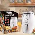 Sokany (Heavy) Air Fryer Heavy 5 Lits 3010 White. 