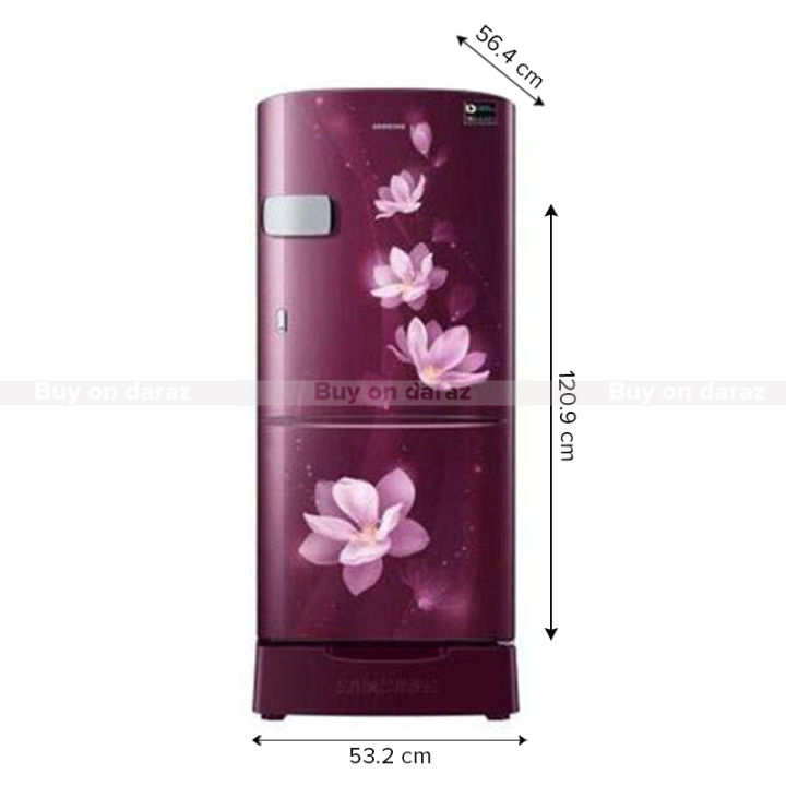 Samsung%20%20Rr20M2Z4Zr7%20192Ltr%20Single%20Door%20Refrigerator%20-%20Magnolia%20Red%20-%20Image%203