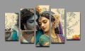 Radha Krishna 5-Piece Canvas Wall Art –  5 pcs. 