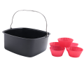 (GGBR) Air Fryer Non-Stick Baking Pan for Airfryer,Power Airfryer,Silicone Oven Mitts Air Fryer Accessories. 