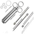 fasdaga 2x Meat Injector Syringe, 2-Oz Marinade Flavor Injector 304 Stainless Steel with 6 Professional Needles. 