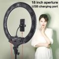 Diameter Ring Light For Professional Video Maker With 7 Fit Tripod Stand, Cell Phone Holder Dimmable 3 Light Modes For Live Stream. 