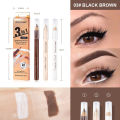 【HOT】 Eyebrow Contour Eyeliner Pencil Eyeshadow Lying Silkworm 3 IN 1 Kit Waterproof Matte Cream Nude Eye Makeup Pigment Concealer Pen. 