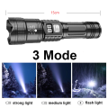 New Powerful Rechargeable LED Flashlight Super Bright Portable Long Shot Torch Built-in Battery Torch ABS Waterproof Camping Lantren. 