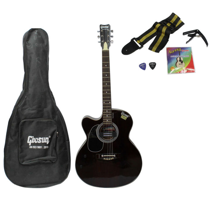 Givsun Venus Rose Wood Left Handed Guitar | Givsun Guitar For Lefties | Givsun Acoustic Left Handed Guitar With Accessories