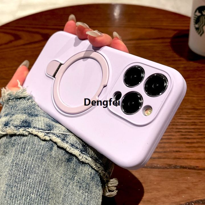 NEW%20Dengfei%20Original%20Luxury%20Liquid%20Silicone%20Rubber%20Case%20For%20iPhone%2016%2015%2014%2013%2012%20Pro%20Max%20Plus%2016Pro%2015Pro%2014Pro%2013Pro%20For%20Magsafe%20Charge%20Stand%20Cover%20-%20Image%202