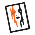 Modern Abstract Face Wall Frame – Matt Laminated printed poster with checker frame 8x12inch. 