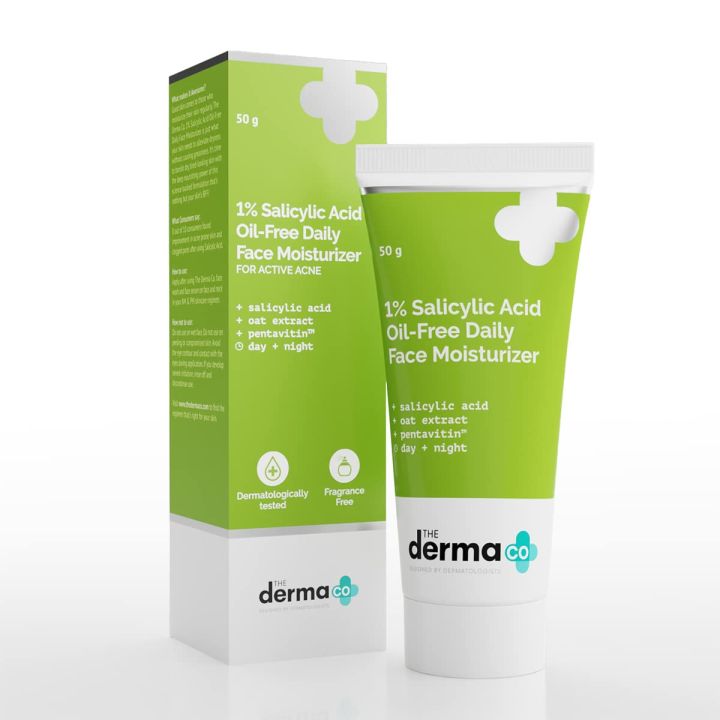 Anti-Acne 1% Salicylic Acid Moisturizer 50g Oil-Free Specially For Active Acne From The Derma Co. By J.S. Trading