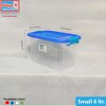 Bagmati Small Smart Box Multipurpose Plastic Storage Container Box With Lock (Clear/Transparent) – Rectangular 06 Liter. 