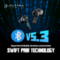 Ultima Blaze Gaming Earbuds with ANC | 42 Hours Playtime | 4 Mics with ENC | 15 Meters Range | Dual Tone with Blazing LEDs | Rampage Mode (40 MS) | IPX4 Rated | 5C BOOST Charging Wireless Earbuds. 