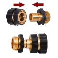 Garden Hose Fittings Brass Hose Quick Connect Male and Female Water Quick Release Hose Connector,6 Set. 