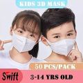 Pain Free Best Korean 3D Hygienic Disposable Mask For 3-10 Years Kids (1 Box = 50 Pieces). 