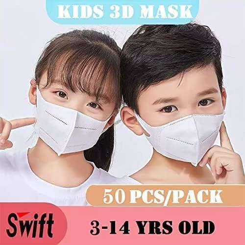 Pain Free Best Korean 3D Hygienic Disposable Mask For 3-10 Years Kids (1 Box = 50 Pieces)