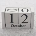 Vintage Wood Perpetual Calendar Shabby Chic Blocks Desktop Calendar Rustic Wooden Squares Calendar Home Office Black. 