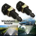 2 x Car Front Window Windshield Washer Sprayer Nozzle Thread Metal. 