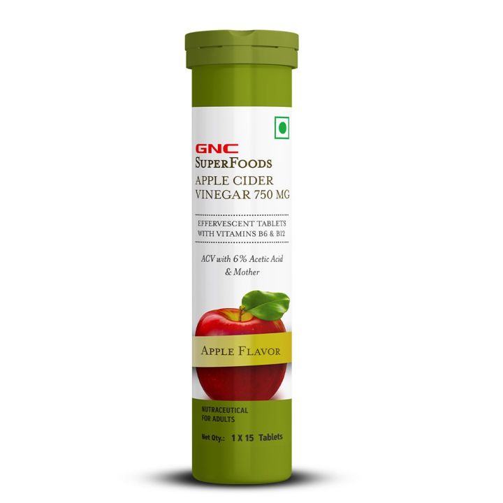 GNC%20Apple%20Cider%20Vinegar%20750mg-%2015%20Effervescent%20Tablets%20(Pack%20of%202)%20With%20The%20Mother%20Supports%20Weight%20Loss%20For%20Healthy%20Gut%20&%20Digestion%20-%20Image%202
