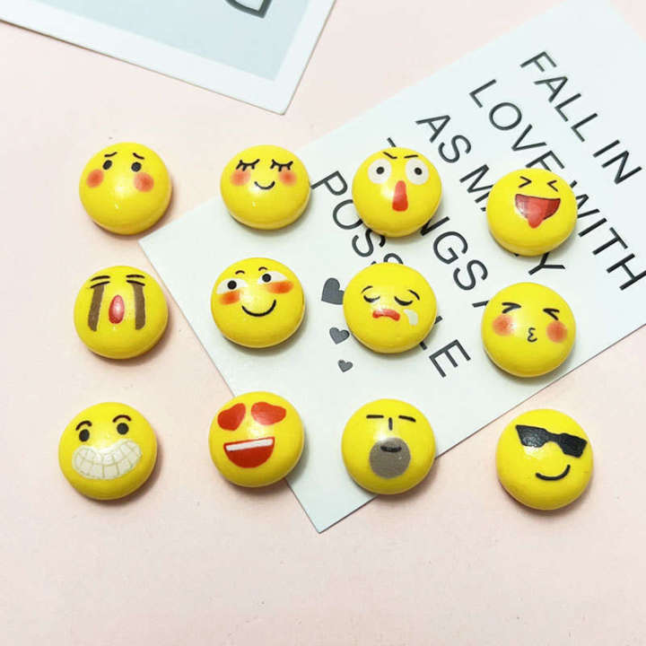 Fun M&M Emoji Accessories DIY Resin Cream Glue Phone Case Stickers Guka Decoration Materials