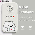 Jizetin for Vivo S1 Pro Back Cover Funny Bear PU Leather For Girls Boys Soft Phone Case. 