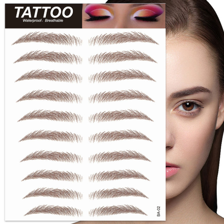 New style 【Beauty Code】4D Hair Like Black/Brown Color Eyebrows Long Waterproof Tattoo Sticker for Eyebrow Cosmetics Makeup Tool