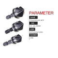 3 PCS 1/4Inch Hex 12/16/19mm Countersink Bore Set For Wood Metal Quick Change Bit Easy To Use. 