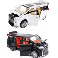 High Quality Simulation Toyota Alphard Car Model with Lighting Sound Open-able Doors Simulation Toy Inertia Car Toy Gift. 