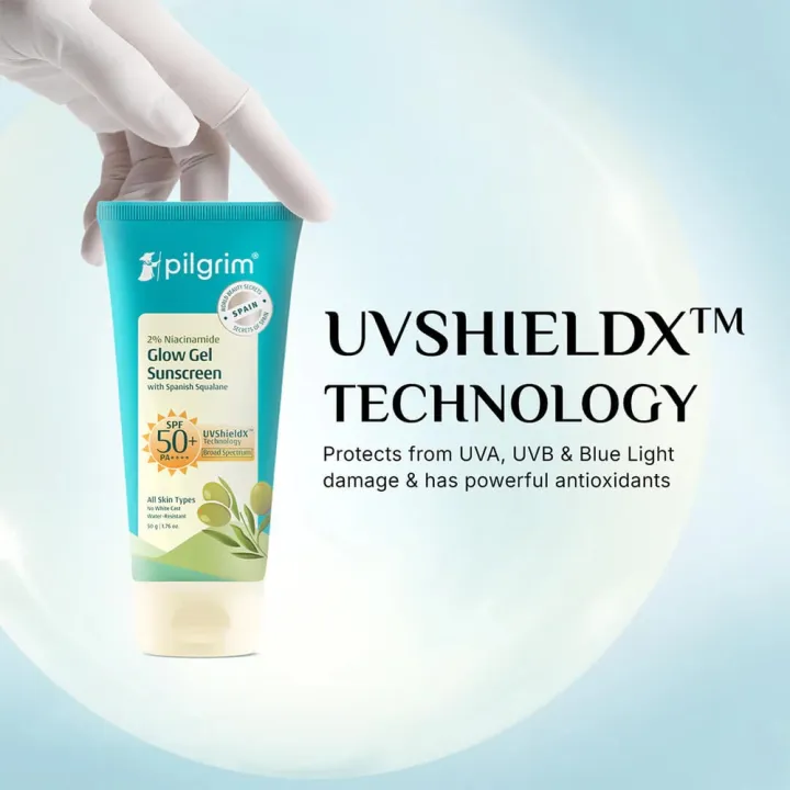 Pilgrim%202%25%20Niacinamide%20Glow%20Sunscreen%20Gel%20SPF%2050%20PA+++%2050%20gm%20-%20Image%202