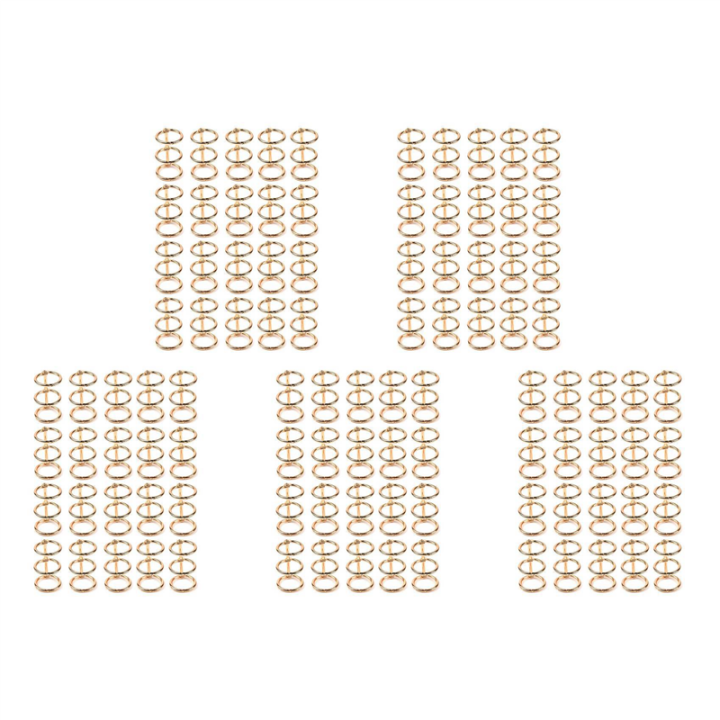 OUMERY 100Pcs 3 Ring Gold Book Rings Leaf Binders Office Book Rings Snap Split Hinged with 20 mm Inner Diameter Gold Book Rings